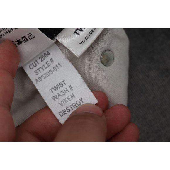 Amo women's 26 distressed twist in vixen wash destroy skinny jeans cotton‎ blend - Picture 11 of 11